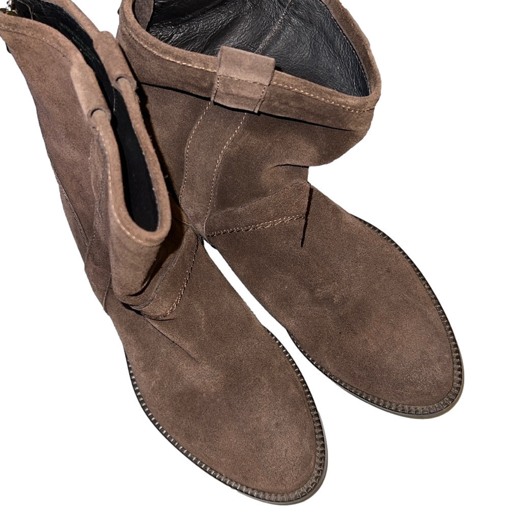 Garnet Hill Leather Made In Italy y Brown Ankle Boots Women’s 6